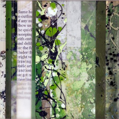 Donald Henry Dusinberre - I Spoke Outside a Dream, and You Answered Inside Yours, 12x12, Mixed Media on Acrylic Glass