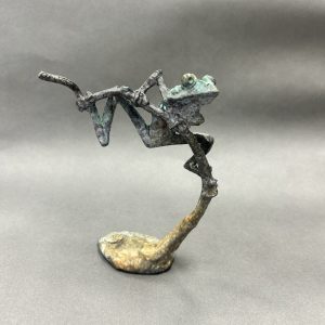 Tree Frog A, Cast Bronze, 5.5" x 4.5" x 2.5"